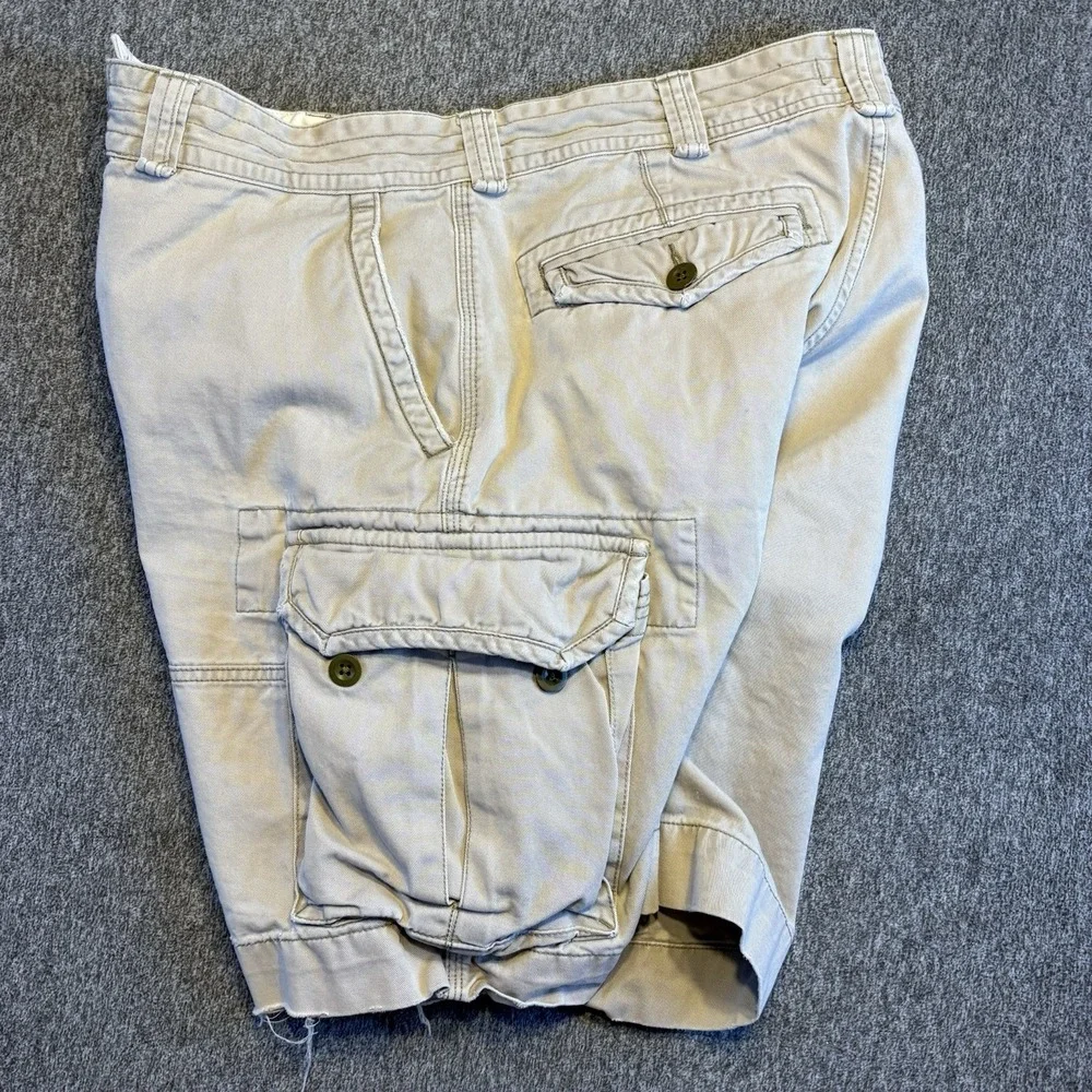 Polo Ralph Lauren Cargo Shorts Men's 36 Baggy Y2K Military Distressed Baggy